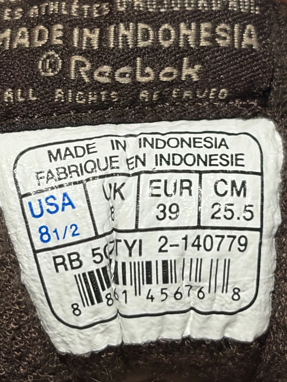 Reebok Freestyle F/S High-top Women Beige and Dark Brown Sneakers Size 8.5
